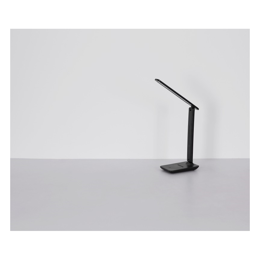 Globo - Lâmpada de mesa LED recarregável tátil dimerizável LED/4W/5V 2700/4000/6500K 1800 mAh preta