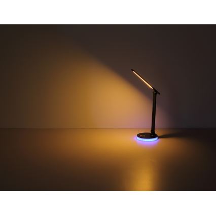 Globo - Lâmpada de mesa tátil dimmerizável LED RGBW LED/5W/230V + LED/2W 2700K/4000K/6500K preta