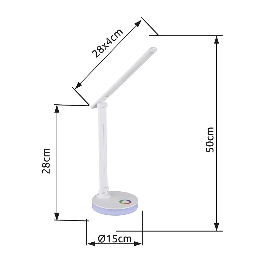 Globo - Lâmpada de mesa tátil dimmerizável LED RGBW LED/5W/230V + LED/2W 2700K/4000K/6500K branca