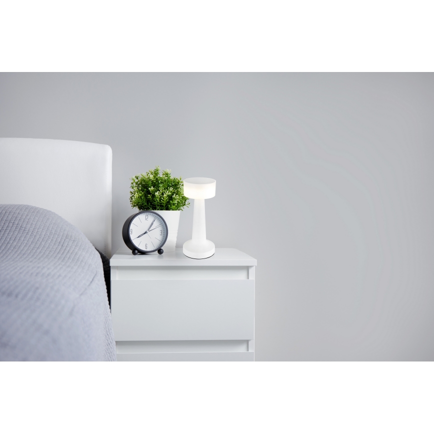 Globo - Lâmpada de mesa LED tátil regulável LED/1W/3,7V 2700K/4000K/6500K 800 mAh USB branca