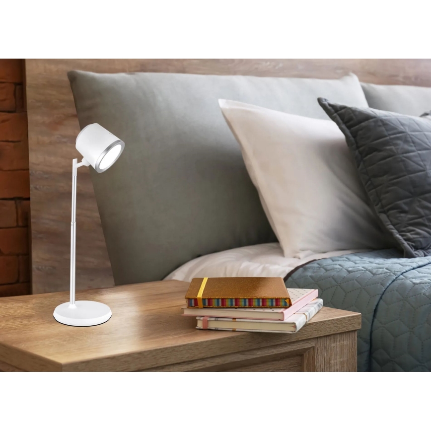 Globo - Lâmpada de mesa tátil LED regulável 4 em 1 LED/6W/3,7V 3000K/4000K/6500K 1500 mAh USB branca