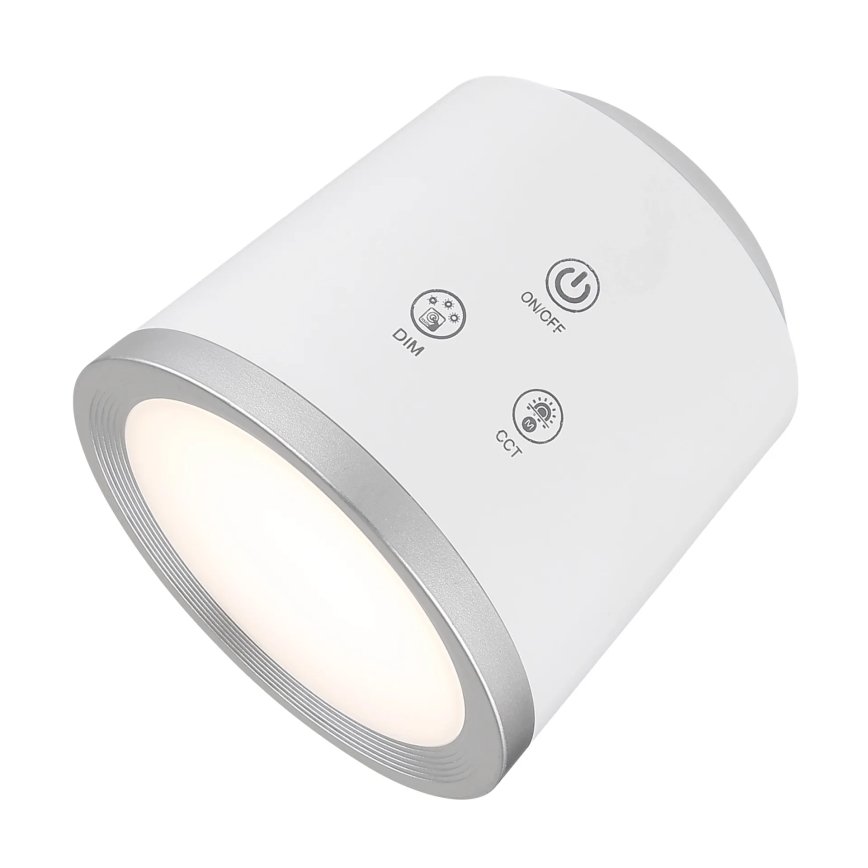 Globo - Lâmpada de mesa tátil LED regulável 4 em 1 LED/6W/3,7V 3000K/4000K/6500K 1500 mAh USB branca