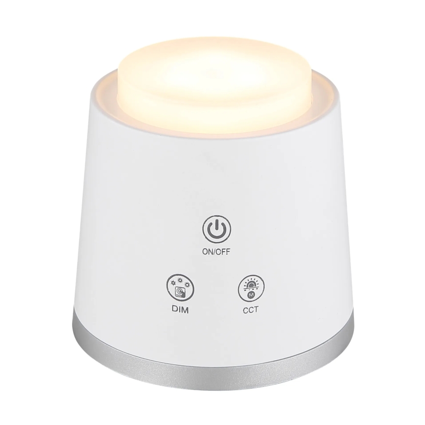 Globo - Lâmpada de mesa tátil LED regulável 4 em 1 LED/6W/3,7V 3000K/4000K/6500K 1500 mAh USB branca