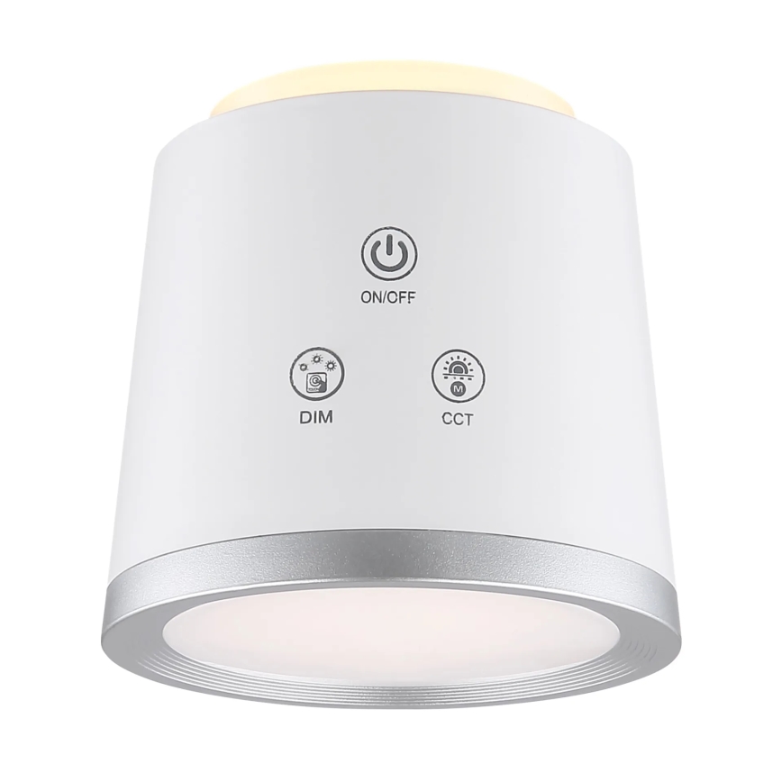 Globo - Lâmpada de mesa tátil LED regulável 4 em 1 LED/6W/3,7V 3000K/4000K/6500K 1500 mAh USB branca