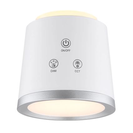 Globo - Lâmpada de mesa tátil LED regulável 4 em 1 LED/6W/3,7V 3000K/4000K/6500K 1500 mAh USB branca