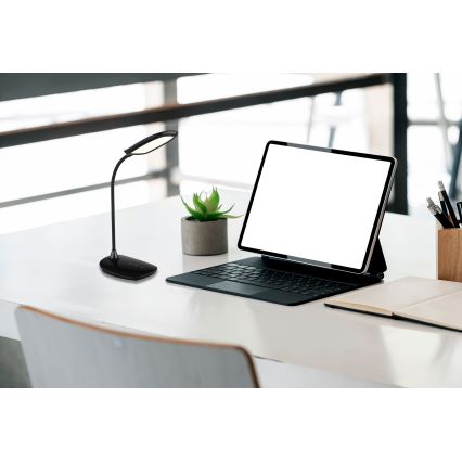 Globo - Candeeiro de mesa táctil LED com regulação LED/9W/230V 3000K/4000K/6500K CRI 90 preto