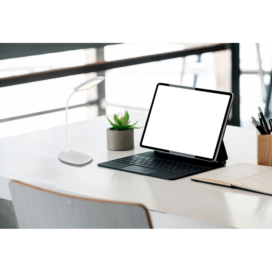 Globo - Candeeiro de mesa táctil LED com regulação LED/9W/230V 3000K/4000K/6500K CRI 90 branco