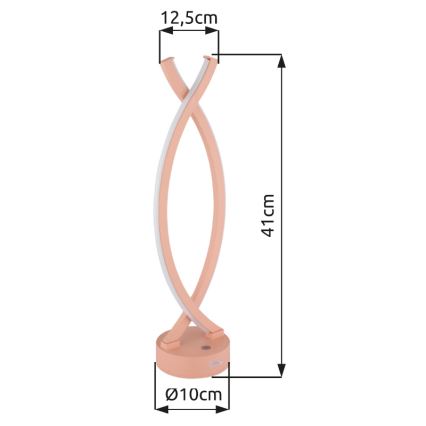 Globo - Lâmpada de mesa tátil LED regulável LED/1W/3,7V 3000K 1800 mAh USB rosa