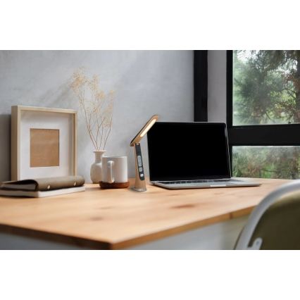 Globo - Lâmpada de mesa LED recarregável e regulável por toque, 2W/5V, 3000/4000/5000K, 1800 mAh
