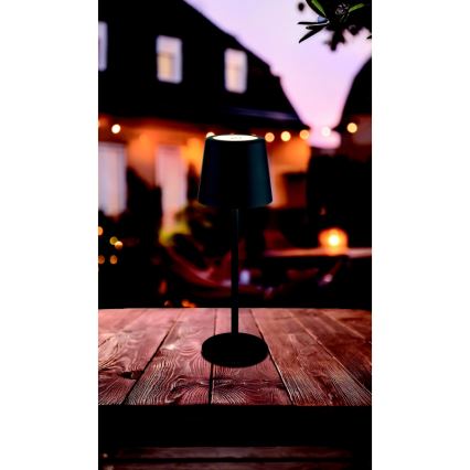 Globo - Lâmpada de mesa tátil exterior LED regulável LED/2W/5V 3000/4000/6000K 2200 mAh IP44 preta