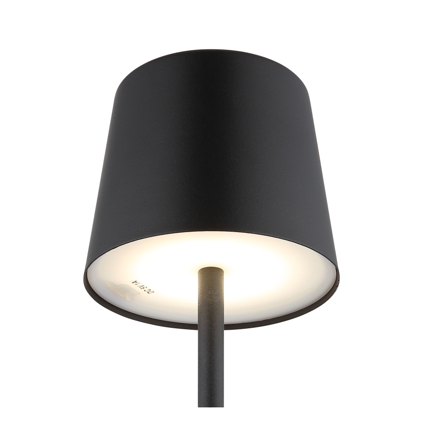 Globo - Lâmpada de mesa tátil exterior LED regulável LED/2W/5V 3000/4000/6000K 2200 mAh IP44 preta