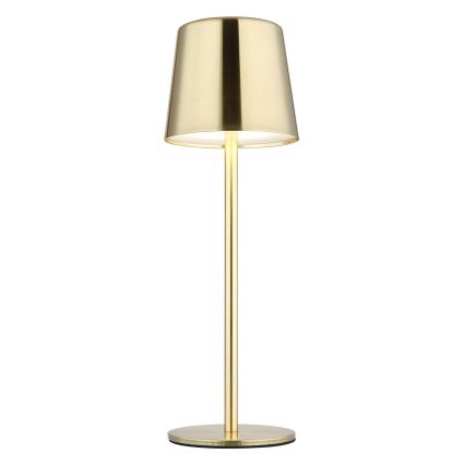 Globo - Lâmpada de Mesa LED Recarregável, Regulável com Controlo Tátil, 2W/3,7V, 3000/4000/6000K, 2200 mAh, Dourada
