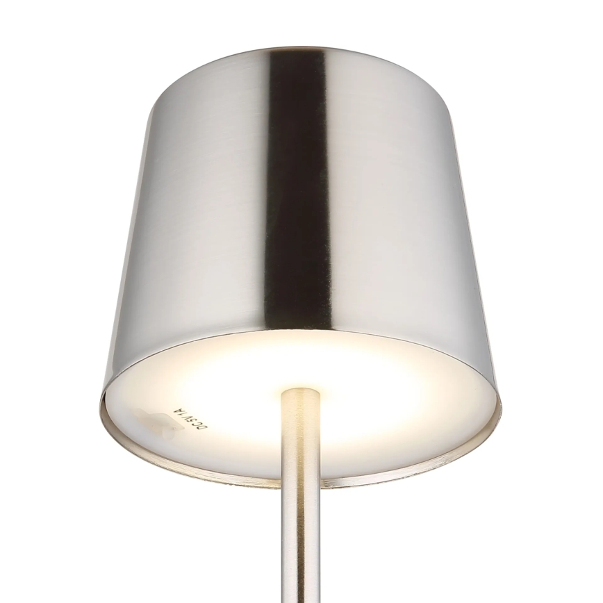 Globo - Candeeiro de mesa LED recarregável dimerizável com controlo tátil LED/2W/3,7V 3000/4000/6000K 2200 mAh cromado brilhante