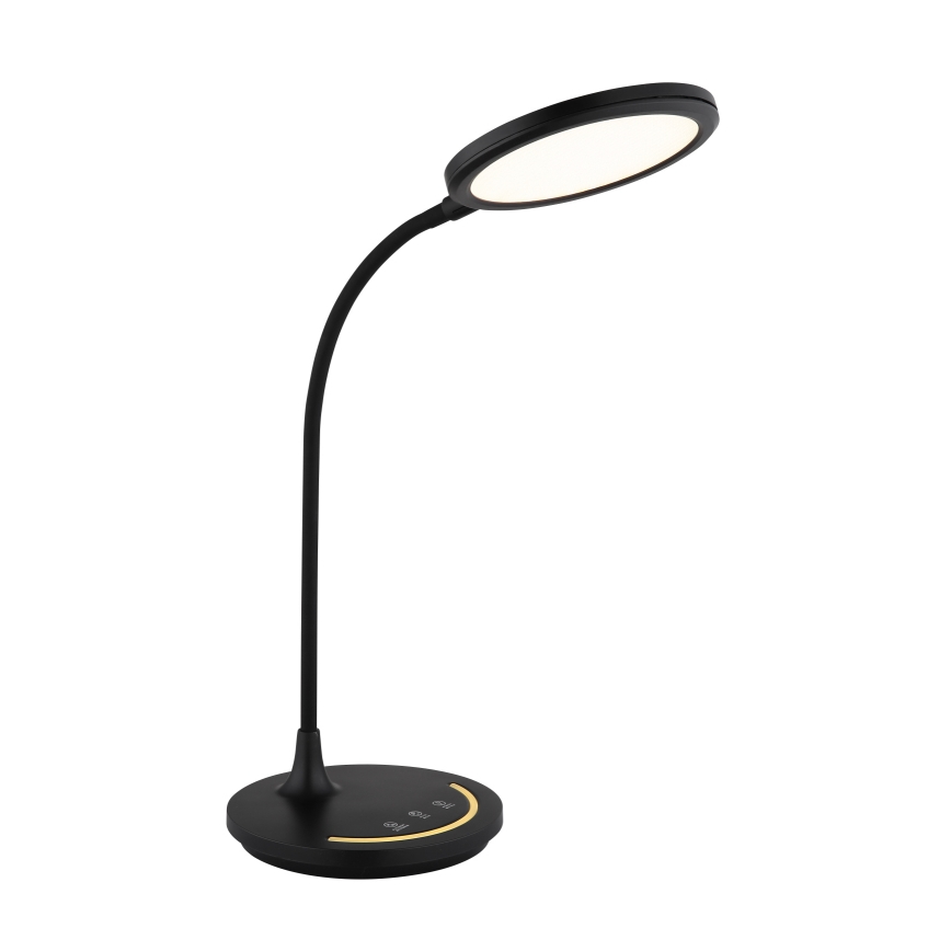 Globo - Lâmpada de mesa flexível LED com toque, regulável LED/12W/230V 3000/4000/6500K CRI 90 preta