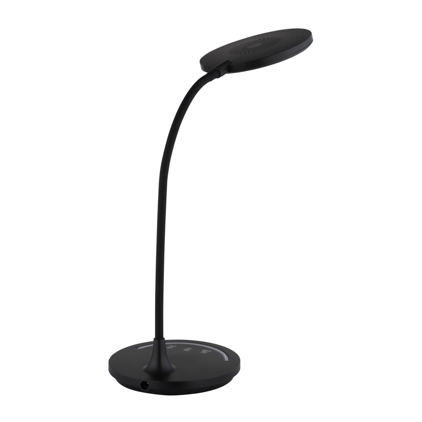 Globo - Lâmpada de mesa flexível LED com toque, regulável LED/12W/230V 3000/4000/6500K CRI 90 preta