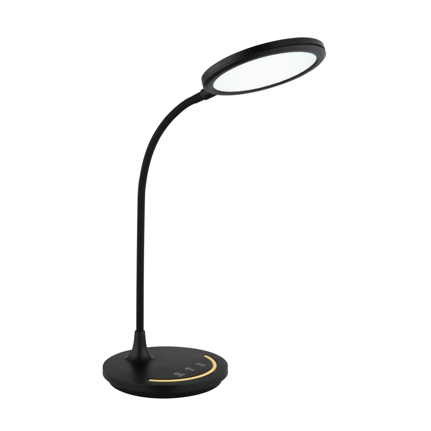 Globo - Lâmpada de mesa flexível LED com toque, regulável LED/12W/230V 3000/4000/6500K CRI 90 preta