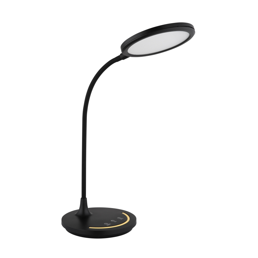 Globo - Lâmpada de mesa flexível LED com toque, regulável LED/12W/230V 3000/4000/6500K CRI 90 preta
