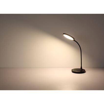 Globo - Lâmpada de mesa flexível LED com toque, regulável LED/12W/230V 3000/4000/6500K CRI 90 preta