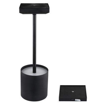 Globo - Lâmpada de Mesa LED Dimerizável Recarregável com Toque LED/1,5W/5V 2200 mAh preta
