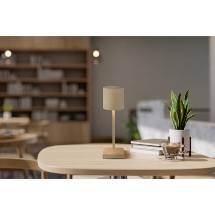 Globo - Lâmpada de Mesa LED Recarregável com Sensor de Toque e Dimmer LED/1,5W/5V 2200 mAh bege