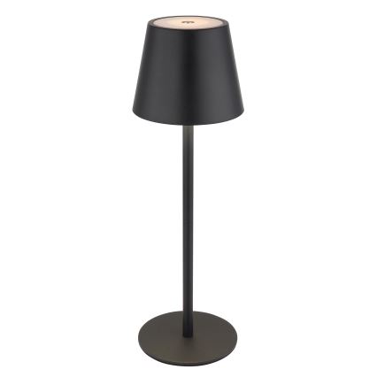 Globo - Luminária de Mesa LED Recarregável 3 em 1, Dimerizável por Toque, 3W/5V, 3000/4000/5000K, IP54, 1800 mAh, Preta