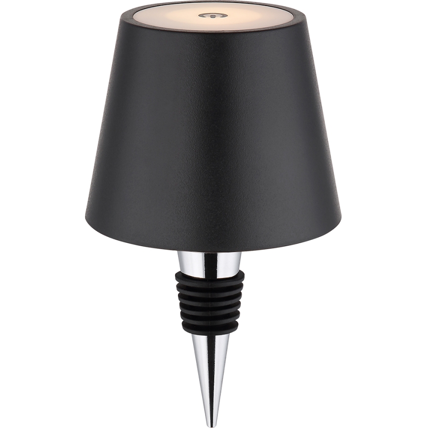 Globo - Luminária de Mesa LED Recarregável 3 em 1, Dimerizável por Toque, 3W/5V, 3000/4000/5000K, IP54, 1800 mAh, Preta