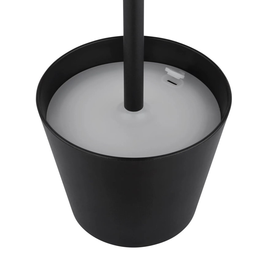 Globo - Luminária de Mesa LED Recarregável 3 em 1, Dimerizável por Toque, 3W/5V, 3000/4000/5000K, IP54, 1800 mAh, Preta