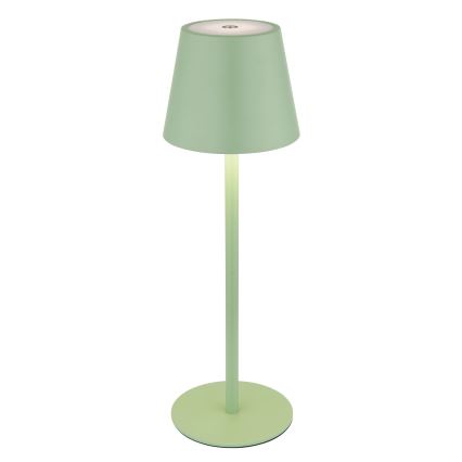 Globo - Lâmpada de mesa exterior LED tátil, dimerizável e recarregável 3 em 1, LED/3W/5V, 3000/4000/5000K, IP54, 1800 mAh, verde