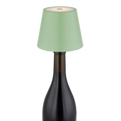 Globo - Lâmpada de mesa exterior LED tátil, dimerizável e recarregável 3 em 1, LED/3W/5V, 3000/4000/5000K, IP54, 1800 mAh, verde