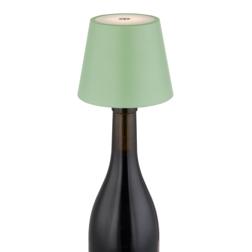 Globo - Lâmpada de mesa exterior LED tátil, dimerizável e recarregável 3 em 1, LED/3W/5V, 3000/4000/5000K, IP54, 1800 mAh, verde