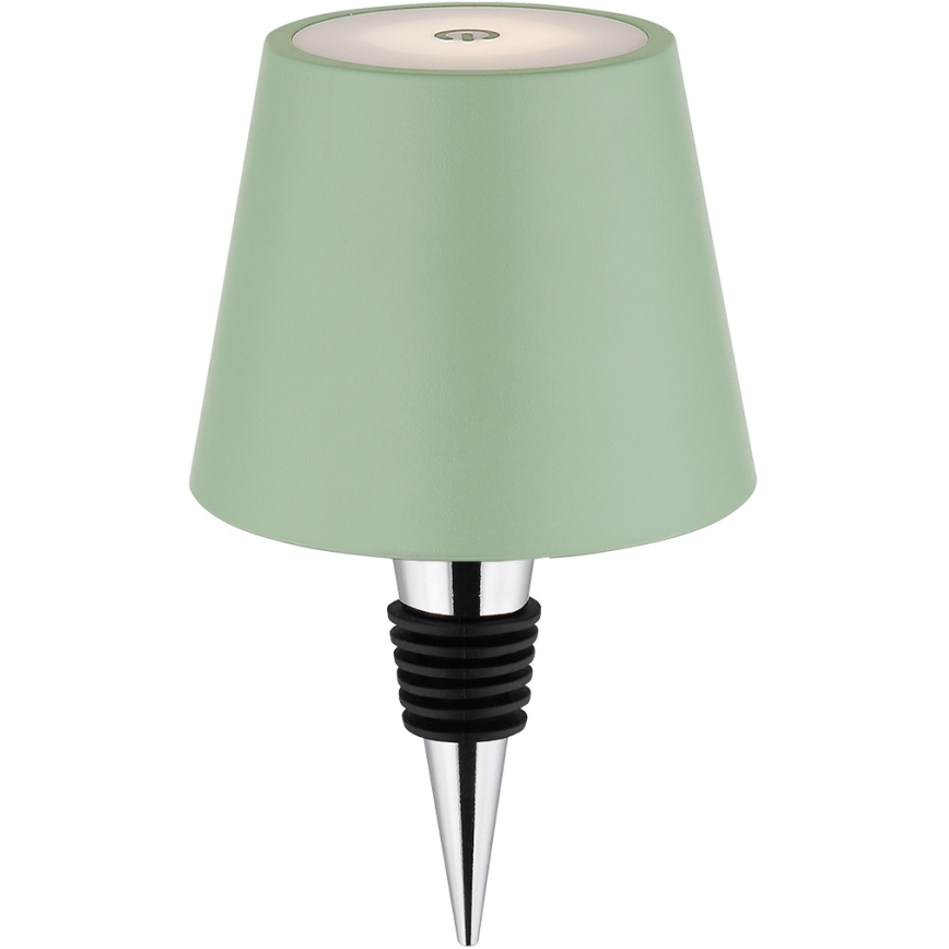 Globo - Lâmpada de mesa exterior LED tátil, dimerizável e recarregável 3 em 1, LED/3W/5V, 3000/4000/5000K, IP54, 1800 mAh, verde