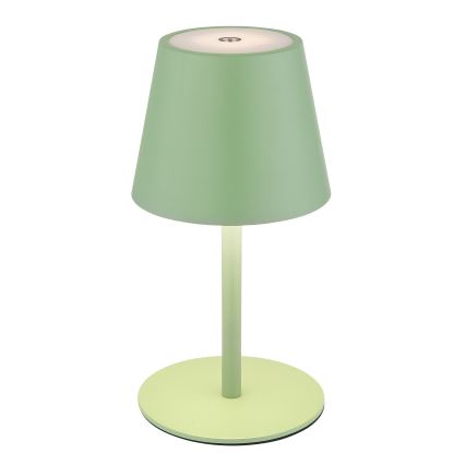 Globo - Lâmpada de mesa exterior LED tátil, dimerizável e recarregável 3 em 1, LED/3W/5V, 3000/4000/5000K, IP54, 1800 mAh, verde