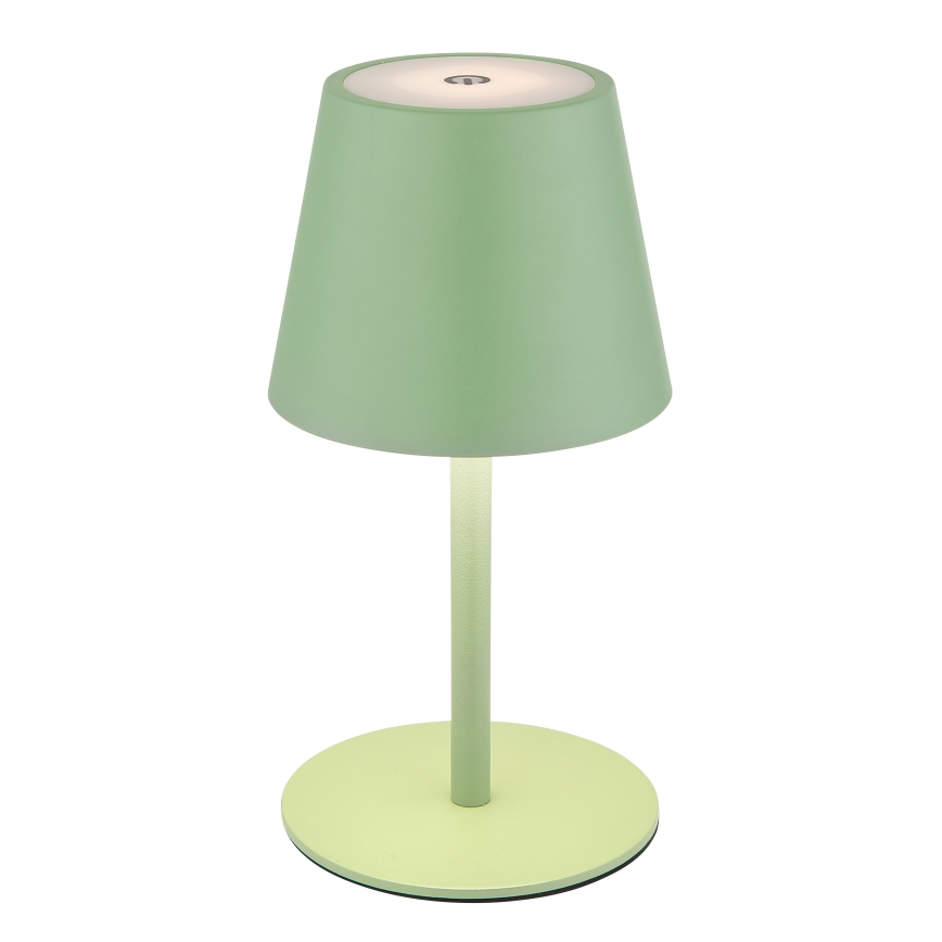Globo - Lâmpada de mesa exterior LED tátil, dimerizável e recarregável 3 em 1, LED/3W/5V, 3000/4000/5000K, IP54, 1800 mAh, verde