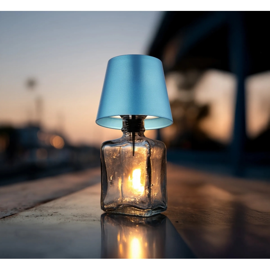 Globo - Lâmpada de mesa exterior tátil, recarregável e regulável 3 em 1 LED/3W/5V 3000/4000/5000K IP54 1800 mAh azul