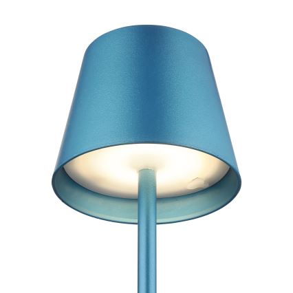 Globo - Lâmpada de mesa exterior tátil, recarregável e regulável 3 em 1 LED/3W/5V 3000/4000/5000K IP54 1800 mAh azul