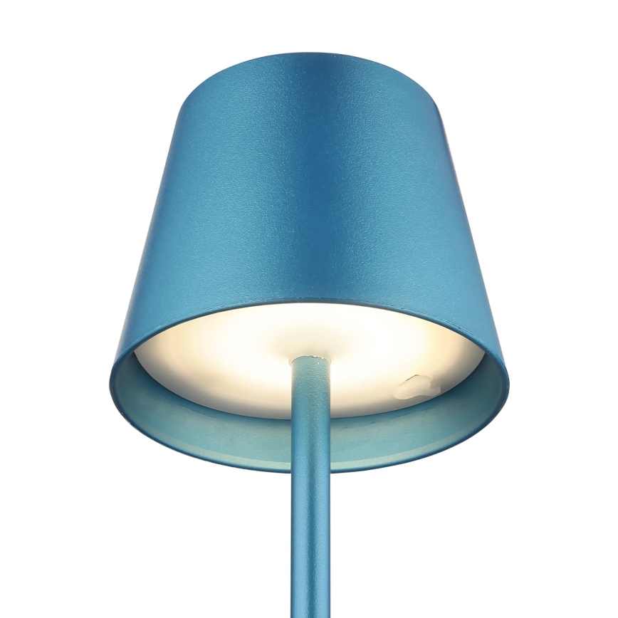 Globo - Lâmpada de mesa exterior tátil, recarregável e regulável 3 em 1 LED/3W/5V 3000/4000/5000K IP54 1800 mAh azul