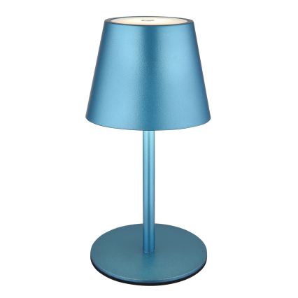 Globo - Lâmpada de mesa exterior tátil, recarregável e regulável 3 em 1 LED/3W/5V 3000/4000/5000K IP54 1800 mAh azul