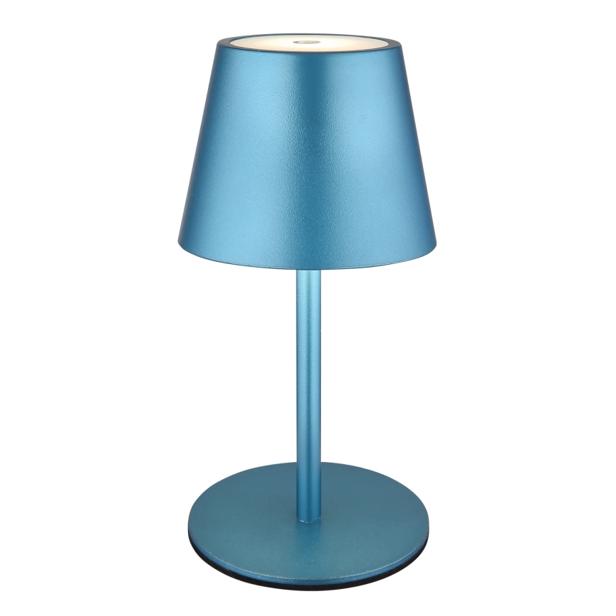 Globo - Lâmpada de mesa exterior tátil, recarregável e regulável 3 em 1 LED/3W/5V 3000/4000/5000K IP54 1800 mAh azul