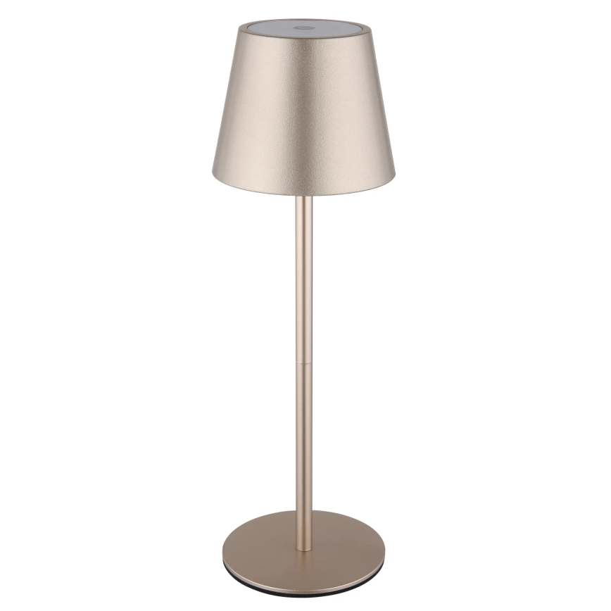 Globo - Lâmpada de mesa LED tátil, recarregável e dimerizável para exterior 3 em 1 LED/3W/5V 3000/4000/5000K IP54 1800 mAh latão
