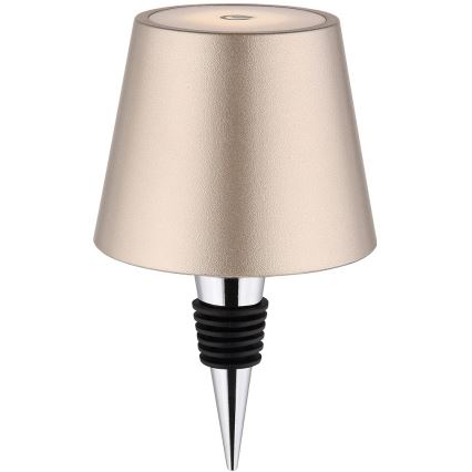 Globo - Lâmpada de mesa LED tátil, recarregável e dimerizável para exterior 3 em 1 LED/3W/5V 3000/4000/5000K IP54 1800 mAh latão