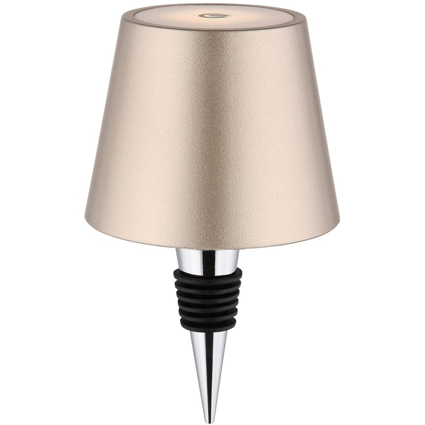 Globo - Lâmpada de mesa LED tátil, recarregável e dimerizável para exterior 3 em 1 LED/3W/5V 3000/4000/5000K IP54 1800 mAh latão