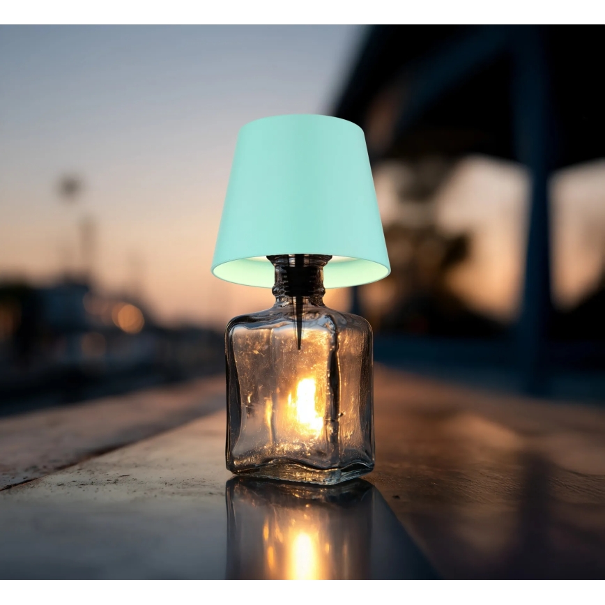 Globo - Lâmpada de mesa para exterior tátil recarregável LED regulável 3 em 1 LED/3W/5V 3000/4000/5000K IP54 1800 mAh verde menta