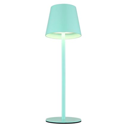 Globo - Lâmpada de mesa para exterior tátil recarregável LED regulável 3 em 1 LED/3W/5V 3000/4000/5000K IP54 1800 mAh verde menta
