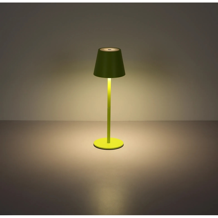 Globo - Lâmpada de mesa para exterior tátil e regulável 3 em 1 (LED, 3W/5V) 3000/4000/5000K IP54 1800 mAh verde