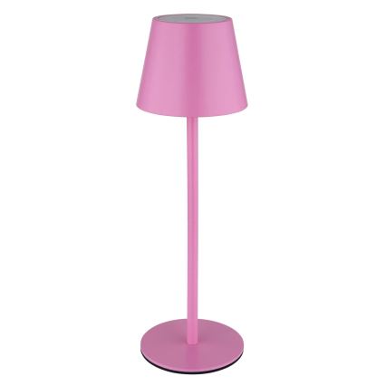 Globo - Candeeiro de mesa tátil recarregável para exterior dimável 3 em 1 LED/3W/5V 3000/4000/5000K IP54 1800 mAh rosa