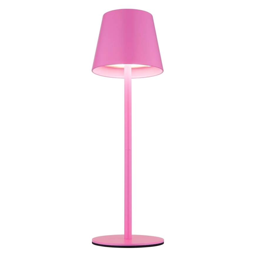 Globo - Candeeiro de mesa tátil recarregável para exterior dimável 3 em 1 LED/3W/5V 3000/4000/5000K IP54 1800 mAh rosa