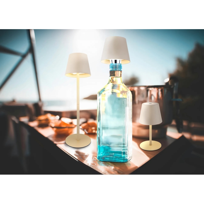 Globo - Lâmpada de mesa exterior LED recarregável com controlo tátil e regulável LED/3W/5V 3000/4000/5000K IP54 1800 mAh