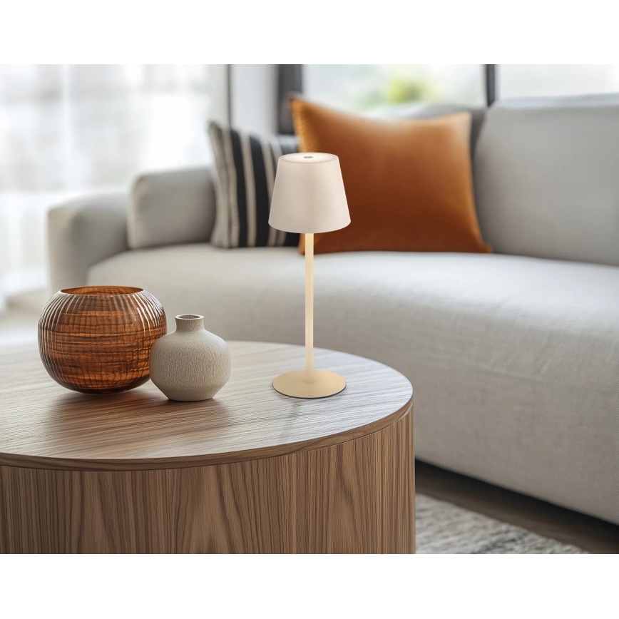 Globo - Lâmpada de mesa exterior LED recarregável com controlo tátil e regulável LED/3W/5V 3000/4000/5000K IP54 1800 mAh