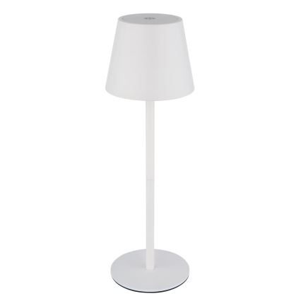 Globo - Lâmpada de mesa tátil dimerizável recarregável para exterior 3 em 1 LED/3W/5V 3000/4000/5000K IP54 1800 mAh branca