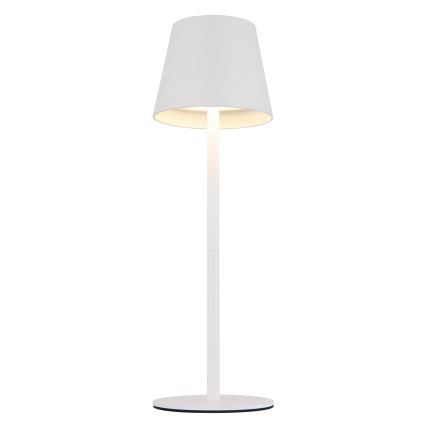 Globo - Lâmpada de mesa tátil dimerizável recarregável para exterior 3 em 1 LED/3W/5V 3000/4000/5000K IP54 1800 mAh branca